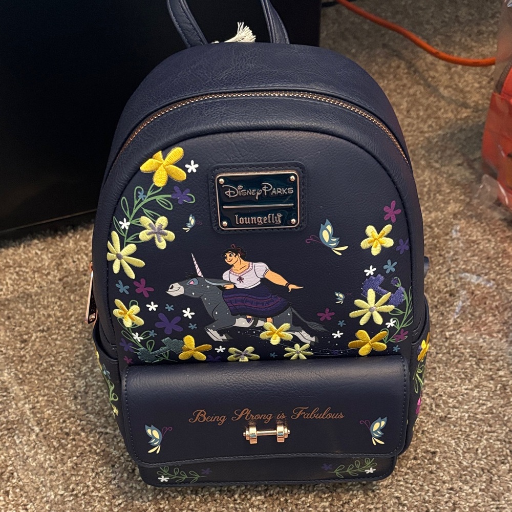 Loungefly Disney Parks Navy Floral Backpack